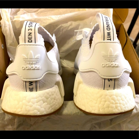 ADIDAS NMD ALL WHITE WITH GUM BOTTOM main image 5